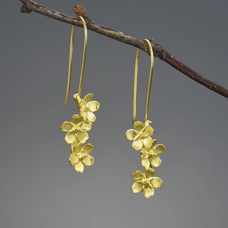 Forget Me Not Long Earrings