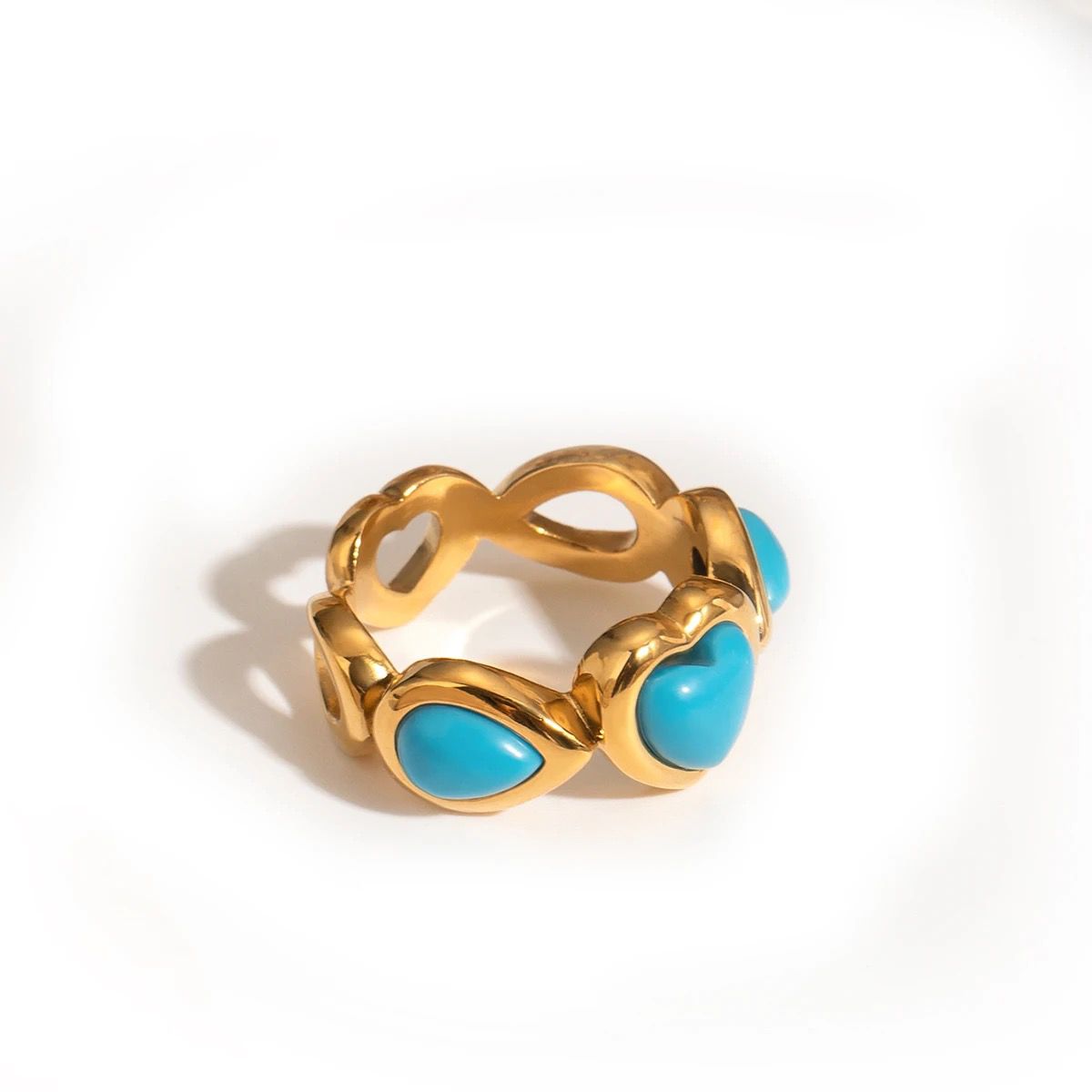 Turquoise Heart Ring