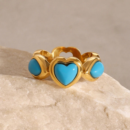 Turquoise Heart Ring