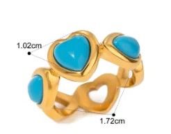 Turquoise Heart Ring