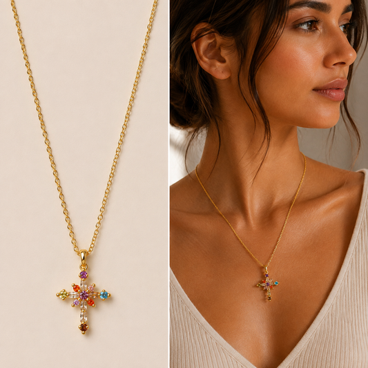 Colorful Cross Necklace