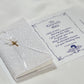 White Eyelet Baby Bible W/ Cross: Silver