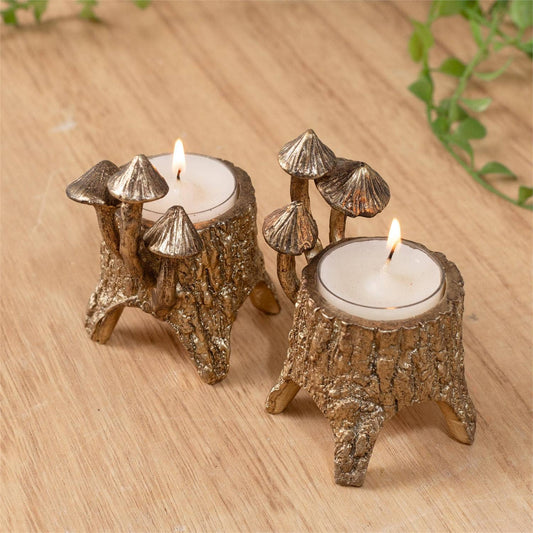 Mushroom Tea Light Holders (Pk/02)