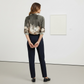 Satin landscape print tunic : Khaki