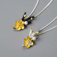 Golden Blossom & Pearl Statement Necklace