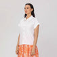 Minimalist short-sleeve cotton shirt: White