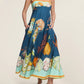 Sciacca Marine life printed Swing Style strappy sundress: DarkBlue