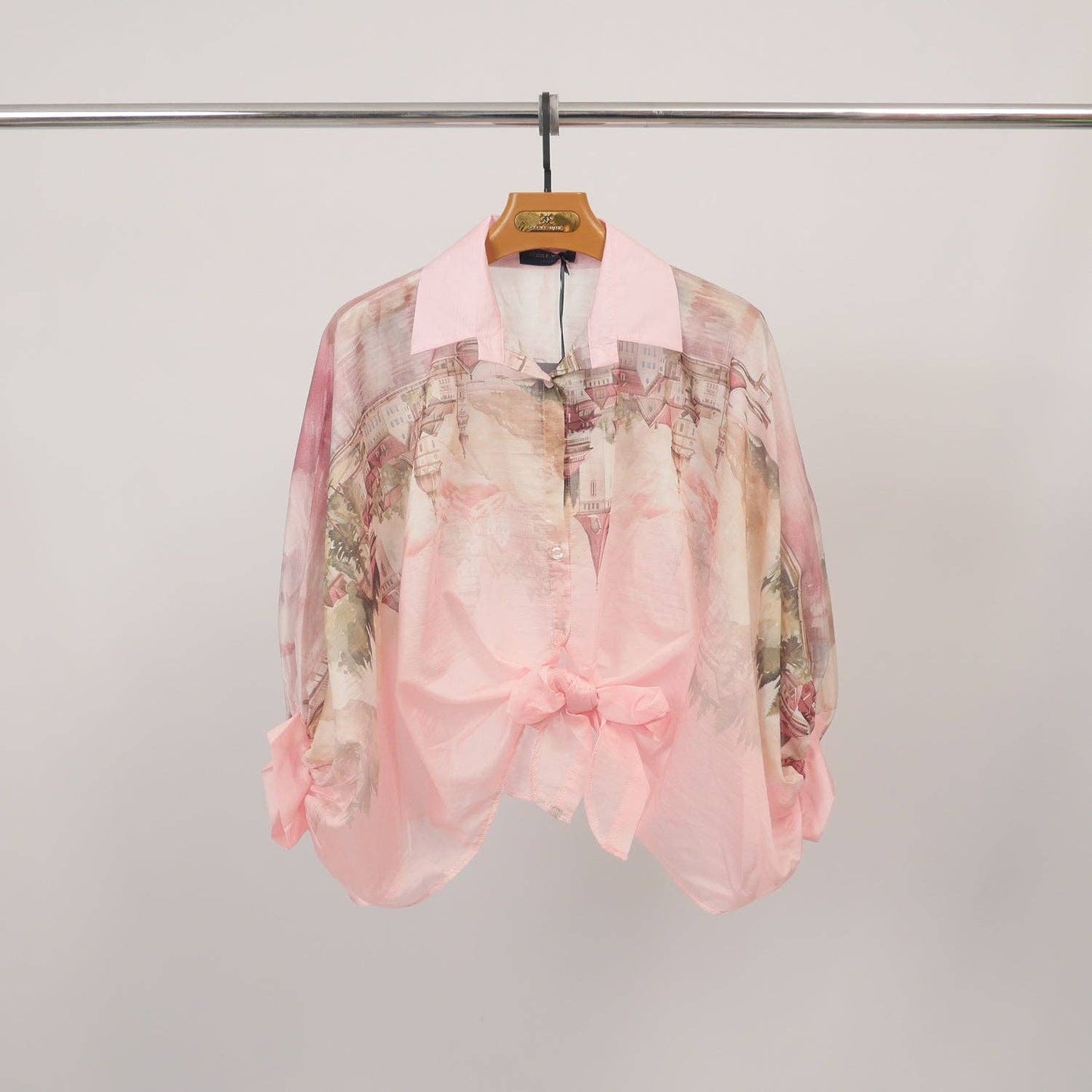 Tunic in printed Tencel and silk – KD8971-3: Rose