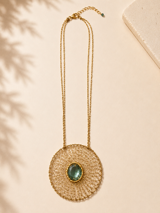 Celestial Blue Swarovski Crystal Pendant Necklace