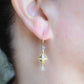 Two-tone drop earrings with French closure