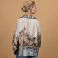 Satin landscape print tunic – KD7365VS-32: Khaki