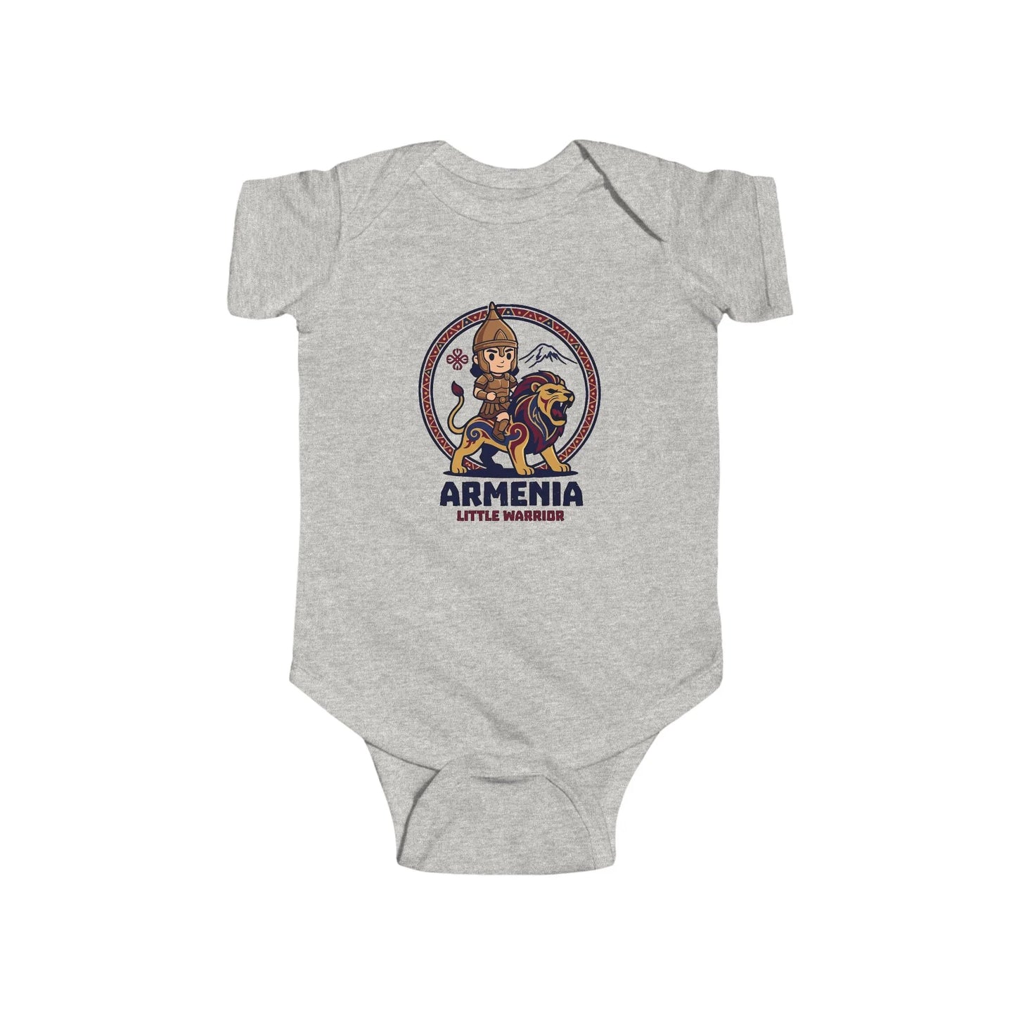 Armenia Little Warrior Baby Bodysuit - Infant Armenian Heritage Onesie