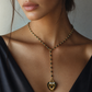 Sacred Heart Lariat — Black and Gold