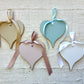 Ceramic Heart Ornaments : White