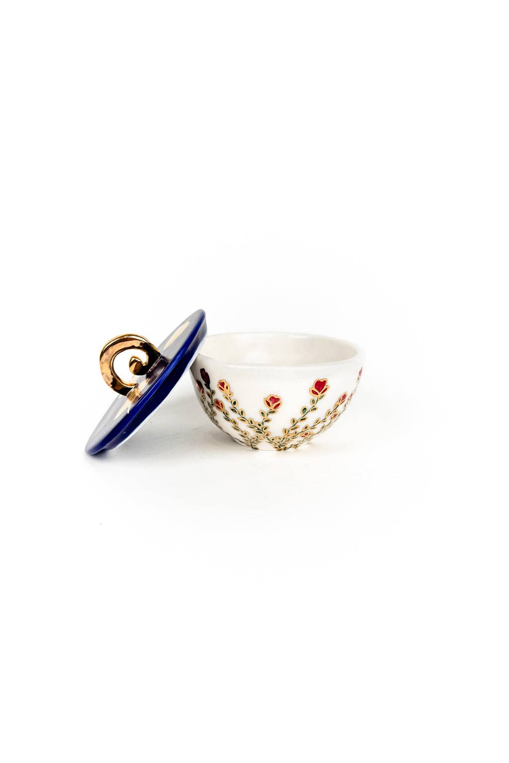 Bowl Floral Canister: Red