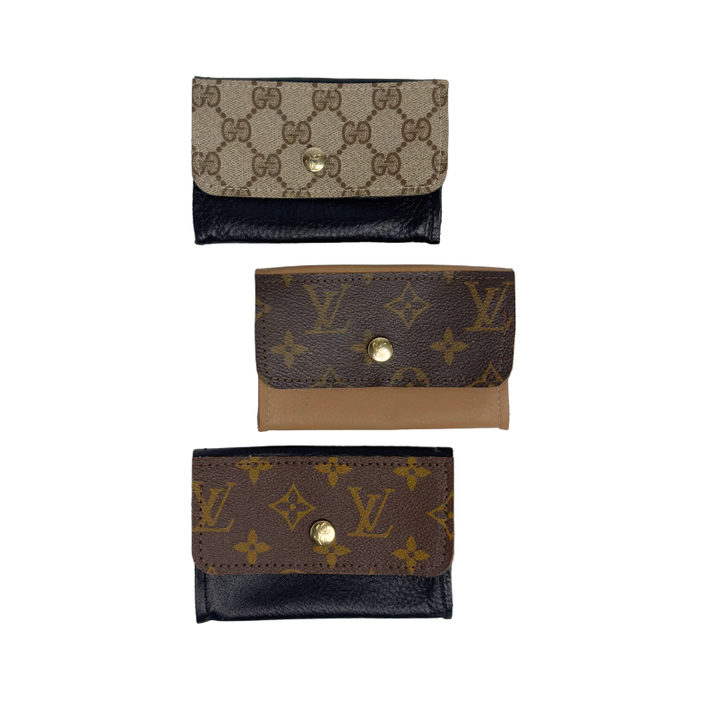 Tessa Wallet - Upcycled Designer: GG Black