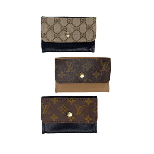 Tessa Wallet - Upcycled Designer: GG Black
