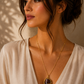 Crimson Jasper Leaf Pendant Necklace