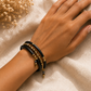 Black & Gold Multi-Strand Wrap Bracelet