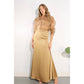 SHEER LONG SHIRTS AND SATIN LONG SKIRTS SET: BRONZE GOLD