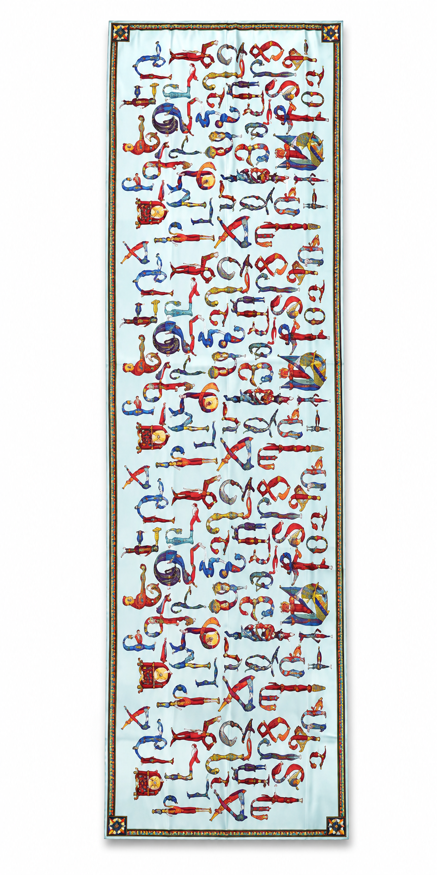 Trchnagir Armenian Alphabet Poly Silk Scarf