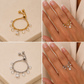 Crystal Cascade Adjustable Charm Ring