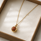Golden Pomegranate Sparkle Pendant Necklace – Stainless Steel