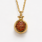 Golden Pomegranate Sparkle Pendant Necklace – Stainless Steel