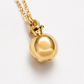 Golden Pomegranate Sparkle Pendant Necklace – Stainless Steel