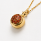 Golden Pomegranate Sparkle Pendant Necklace – Stainless Steel