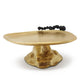 Gold Footed Cake Plate with Black Pebble Design