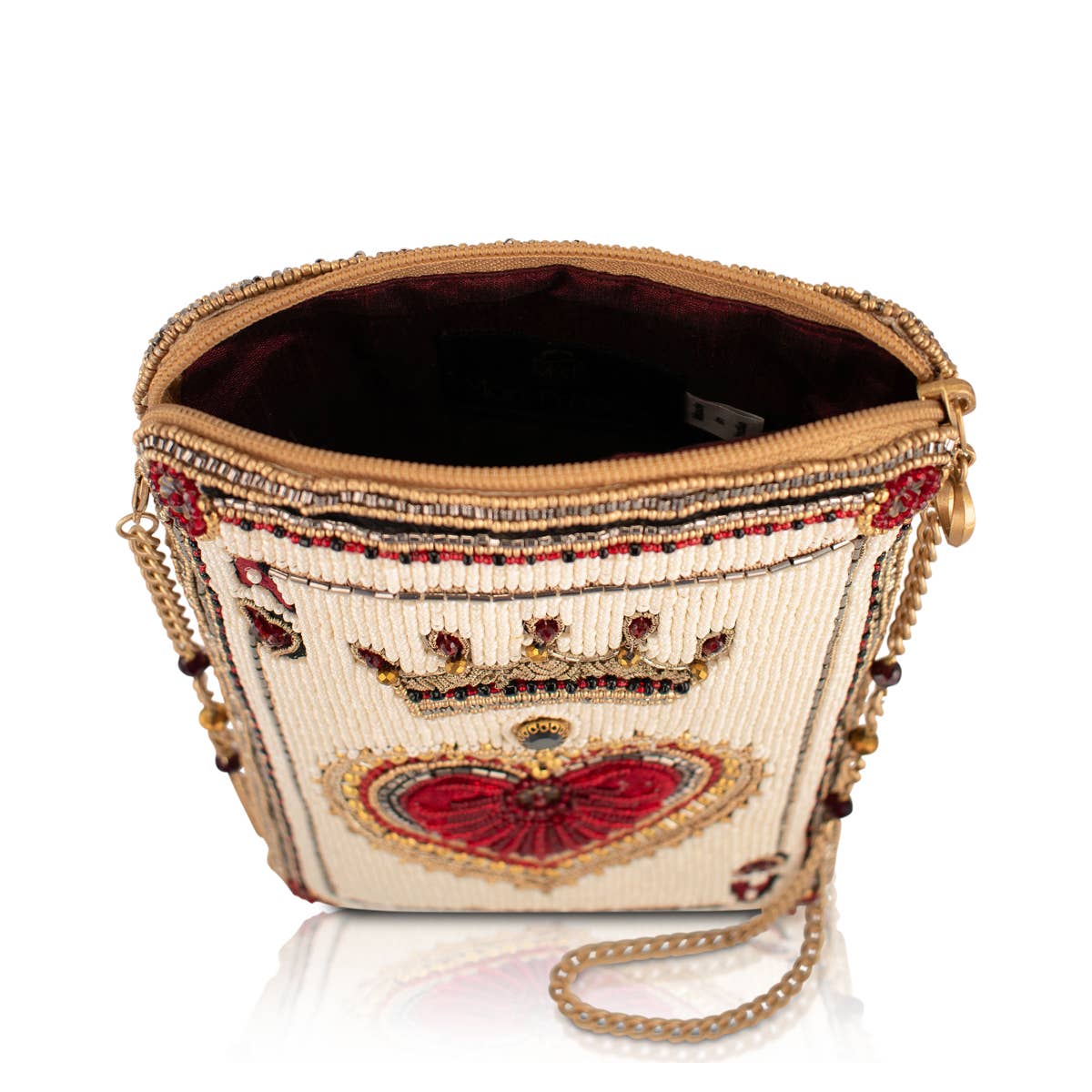 High Court Beaded Crowned Heart Crossbody bag