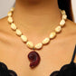 Heart Pendant Beaded Necklace: 2 / One Size