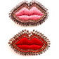 Lip Brooch Summer Brooch Pin: Pink