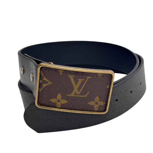 Boujee Belt - Upcycled Monogram: Black / Large