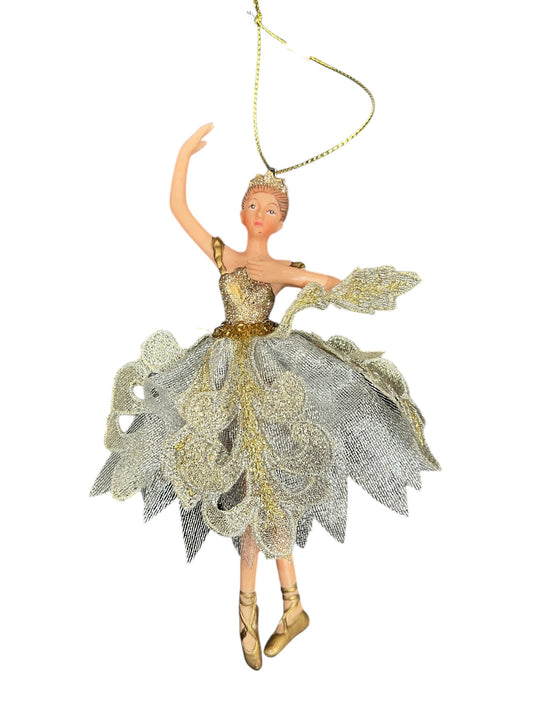 Golden Ballerina Ornament