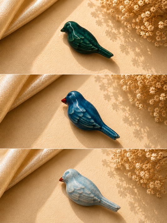 Songbird Ceramic Brooch