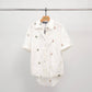 Cotton shirt with floral embroidery FIT4762533: White