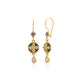Two-tone drop earrings with French closure