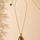 Earthstone Agate Leaf Pendant Necklace