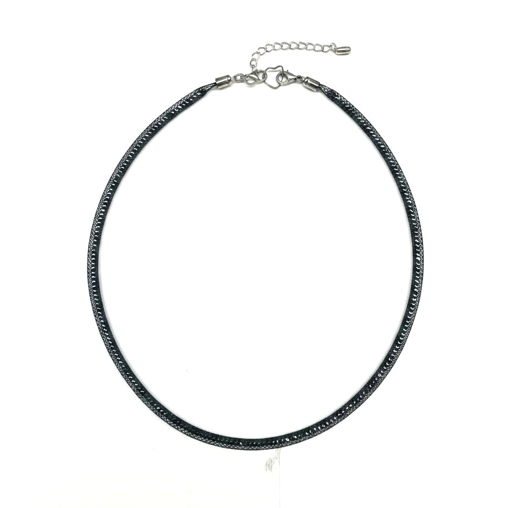 Hematite and Nylon Necklace