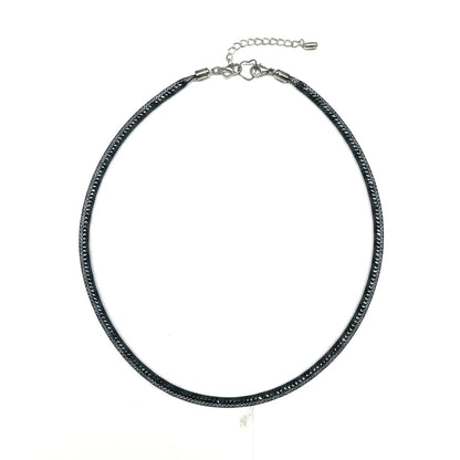 Hematite and Nylon Necklace