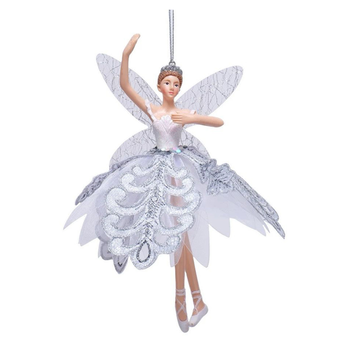 Silver Fairy Girl Ornament