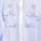Rhinestone Shirt with stripe