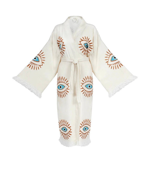 Turquoise + Gold Eye Kaftan Summer!