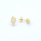 Labradorite stud earrings with sparkling topaz accents