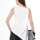 Sleeveless Asymmetric Top In Ivory: Ivory / XL