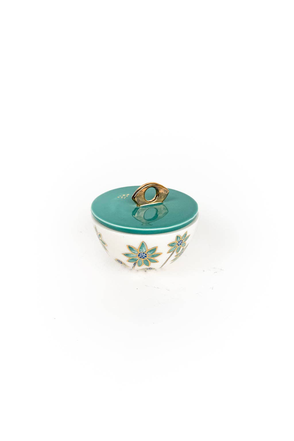 Bowl Floral Canister: Blue