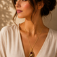Ember Agate Leaf Pendant Necklace