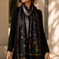 Armenian Alphabet Cashmere Scarf – Black